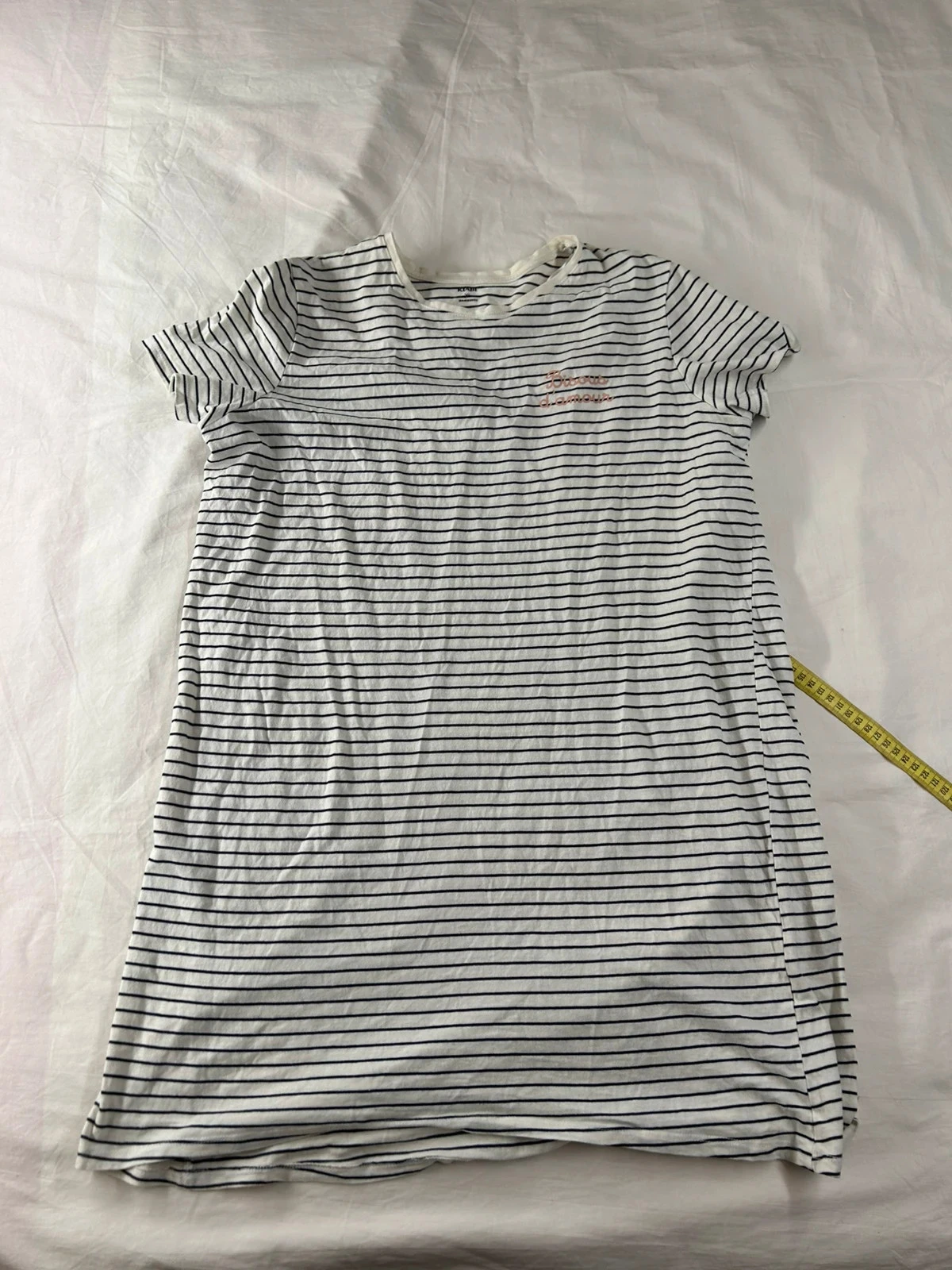 Robe longue kiabi à rayures blanc et noir